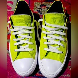 Converse Neon Green Low-Top Sneakers